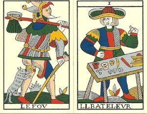 Jean Noblet Tarot Fool and Bateleur